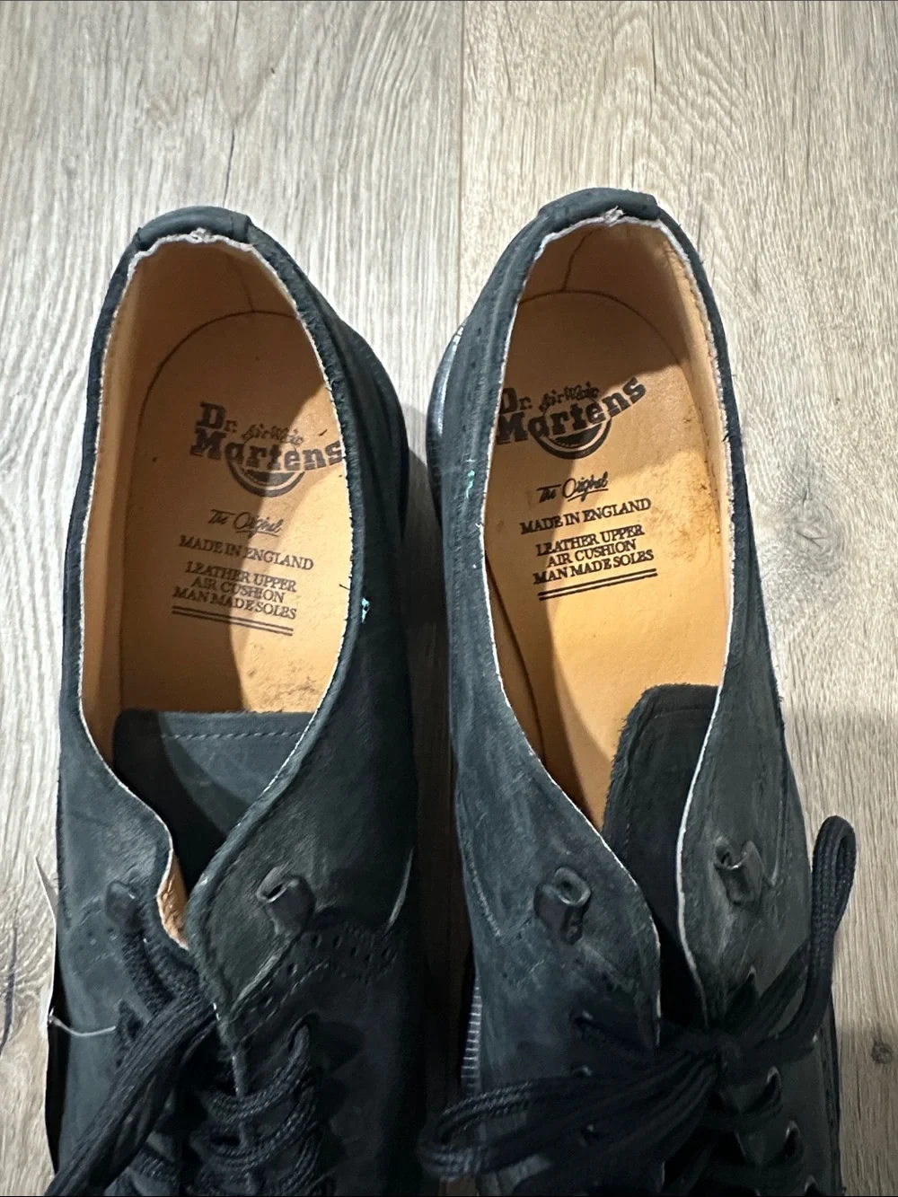 Dr. Martens Black Leather Derby Shoes with Lace-Up Closure